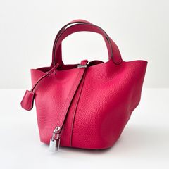 美品 ハンドバッグ 南京錠 カデナ ゴールド金具 ブラック レザー 高級