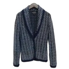 エンポリオアルマーニ EMPORIO ARMANI 2021 ニット ショールカラー カーディガン ジャケット 40 ネイビー系のサムネイル