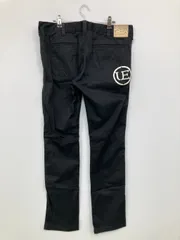 uniform experiment チノパンツ 2 ブラック フルレングス コットン ストレッチ 無地 バックプリント ブランドロゴ スタンダード ストレート レギュラー メンズのサムネイル