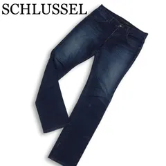 SCHLUSSEL シュリセル USED加工★ ストレッチ スリム デニム パンツ ジーンズ Sz.3 メンズ 日本製のサムネイル