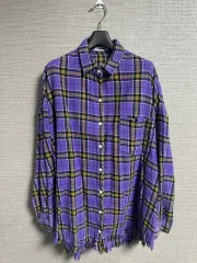 ヴィンテージ ダメージ パープル CHECK シャツのサムネイル