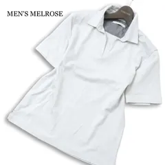 MEN'S MELROSE メンズメルローズ 春夏★ 半袖 スリム スキッパー ポロシャツ Sz.3 メンズ 灰 グレーのサムネイル