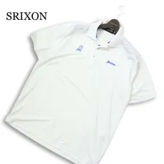 SRIXON スリクソン ゴルフ 春夏★ 半袖 ロゴ刺繍 チェック ポロシャツ 大きいサイズ Sz.LL メンズ 白のサムネイル