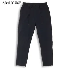 ABAHOUSE アバハウス 春夏★ 接触冷感 イージー テーパード スラックス パンツ Sz.46 メンズ ネイビーのサムネイル