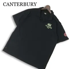 CANTERBURY カンタベリー ラグビー 春夏★ 半袖 ロゴ プリント ポロシャツ 大きいサイズ Sz.XL メンズ 紺 ネイビーのサムネイル