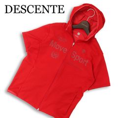 DESCENTE デサント 春夏 Move Sport★ クアトロセンサースウェット 半袖 ジップ パーカー Sz.O メンズ 大きい トレーニングのサムネイル