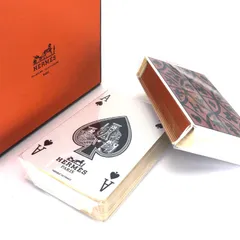 【美品・箱付き・シュリンク】HERMES エルメス／トランプ 2セット／紙／マルチカラーのサムネイル