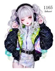 《 No.1165 》Sakuraꕤ 人物ステッカー シール オリジナルステッカー