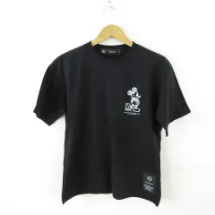 ジーユー GU UNDERCOVER コラボ Tシャツ 五分袖 ミッキー プリント 黒 S *A43のサムネイル