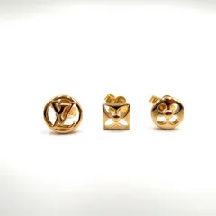 LOUIS VUITTON ブックレドレイユ クレイジー イン ロック メタル ゴールド ピアス M00395のサムネイル