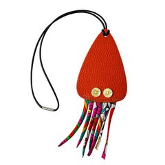 新品◇エルメス◇HERMES◇プティアッシュ チャーム〈闘魚〉ルージュ 