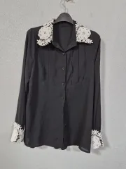 ツートンレース シフォン ブラウス 55 66のサムネイル