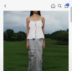 標準 Shirring Tie Camisole Off-White 出品のサムネイル