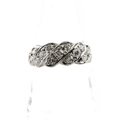 新品☆PT900☆天然ダイヤモンド1.03ct☆ツイストリング☆超かわ 