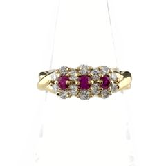 ⭐️祭⭐️k18 POLA ポーラ ルビー ダイヤお花リング 7g立体的 750刻印 