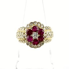 ⭐️祭⭐️k18 POLA ポーラ ルビー ダイヤお花リング 7g立体的 750刻印 