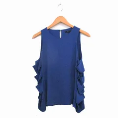 ビーシービージーマックスアズリア BCBGMAXAZRIA ブラウス シャツ ノースリーブ シンプル ブルー 青 /KT23のサムネイル