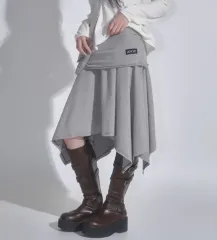 アズオン レナ アシンメトリー スカート グレーのサムネイル