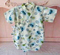 ハンドメイド☆ベビー甚平 ロンパース ☆80サイズ ☆フルーツ柄② 
