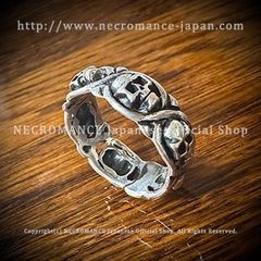 完売品 ブラックサイン ブラックブーツ シルバー925 スネーク リング