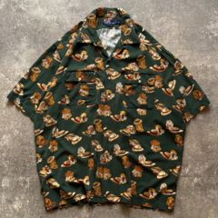 ラルフローレン 総柄 柄シャツ ジェントルマン レーヨン XL 希少柄 