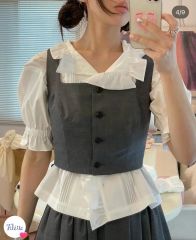 evelyn リリーエミュリー ダブルリボンバルーンプリーツOP - メルカリ