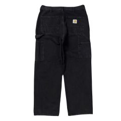 Carhartt WIP 先染めブラックデニム シングルニー ペインターパンツ