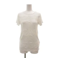 ブルマリン Blumarine イタリア製 Tシャツ カットソー 38 白 ホワイト レース装飾 ビーズ装飾 半袖 /NUのサムネイル