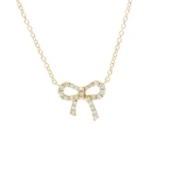 ティファニー(Tiffany) K18ピンクゴールド(K18PG) ダイヤモンド メンズ,レディース ファッション ネックレス (ピンクゴールド(PG)) メトロ ボウ ダイヤモンド ネックレスのサムネイル