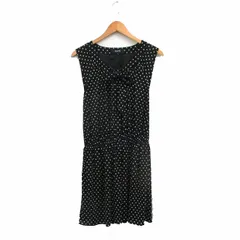 ロペ ROPE シャツ ワンピース ノースリーブ リボン ミニ ドット 7 ブラック 黒 /KT35のサムネイル