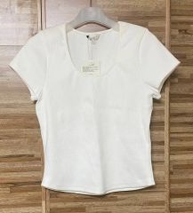 新品未使用タグ付 完売品】yori ヨリ ベビーピコステッチTee ピンク