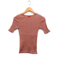 デプレ DES PRES トゥモローランド コットン リブ Tシャツ カットソー 半袖 丸首 無地 S ピンク系 /FT28のサムネイル