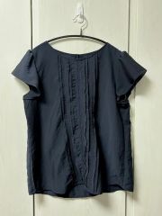 極美品 イエナ リネン混 スラブポプリンタックブラウス 半袖 フリー 