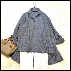 希少❗️美品❗️ANREALAGE ボールシャツ デニム 変形 コットン バイ