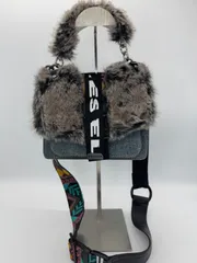 【美品】 DIESEL ディーゼル デニム ファー 2WAY ハンドバッグ P1871のサムネイル