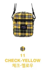 オールモストブルー CHECK yellow クロスバック シグネチャー ロゴ ミニ バッグのサムネイル