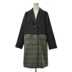 【Poudoudou】切替 チェックウールコートのサムネイル