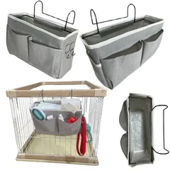 【特価セール】ベッドサイド・ケージ対応 犬猫用 オムツストッカー グッズ収納 収納バッグ 吊り下げ式ポケット ペット用品 K-Bomのサムネイル