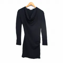 パトリツィアペペ PATRIZIA PEPE ドレープ ニット ワンピース タイト ロング ギャザー ウール 長袖 0 チャコールグレー /NT35のサムネイル