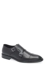 ボス メンズ シューズ モンクストラップ モンク キャップ BOSS Derrek Double Monk Strap Cap Toe Shoe Black ブラックのサムネイル