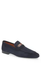 マグナーニ メンズ シューズ ローファー Magnanni Ratan Loafer Navy Suede Leno ネイビーのサムネイル