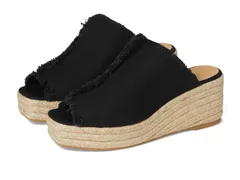 カスタ ニエール レディース シューズ ヒール CASTANER Queral Canvas Wedge Espadrille Negroのサムネイル