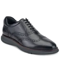 ケネスコール メンズ シューズ オックスフォード ウィングチップ Kenneth Cole New York Mens Lendal Wingtip Oxfordresshoes Black Leather ブラックのサムネイル