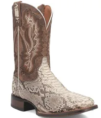 ダンポスト メンズ シューズ ブーツ・レインブーツ Dan Post Mens Brutus 11 Python Snake Square Toe Western Boots NaturalBrown ブラウンのサムネイル