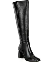 ジャンビニ レディース シューズ ブーツ・レインブーツ トール レザー ヒール Gianni Bini Travers Leather Block Heel Tall Boots Black ブラックのサムネイル