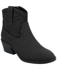 ジュルネ コレクション レディース シューズ ブーツ・レインブーツ ヒール Journee Collection Journee Womens Cheyenne Stacked Heel Boho Western Booties Black ブラックのサムネイル
