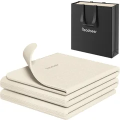 【特価セール】ストレッチマット 持ち運び・収納便利 エクササイズマット 軽量 収納バッグ付き 防音 無臭 フィットネスマット TPE素材 6mm 厚め 183cm×61cm ピラティスマット 折り畳み式 トレーニングマット ヨガマット Readaeerのサムネイル
