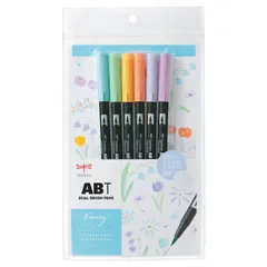 新品 トンボ(Tombow) 鉛筆 筆ペン デュアルブラッシュペン ABT 6色セット ファンシー AB-T6CFNのサムネイル