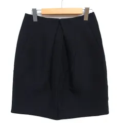 ボールジー BALLSEY トゥモローランド フレア スカート ミニ タック コットン混 シルク混 バックジップ 38 黒 ブラック /NT18のサムネイル