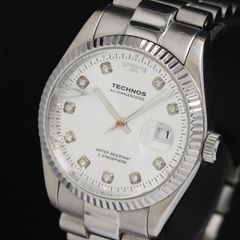 ア*イ様 TECHNOS ソーラー腕時計 シルバー T9B94SE - メルカリ